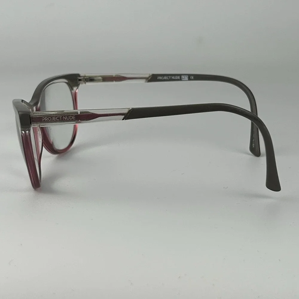 Project Nude Women's Eyeglasses Frame Brown & Red Plastic Full Rim‎ 52-16-140 mm